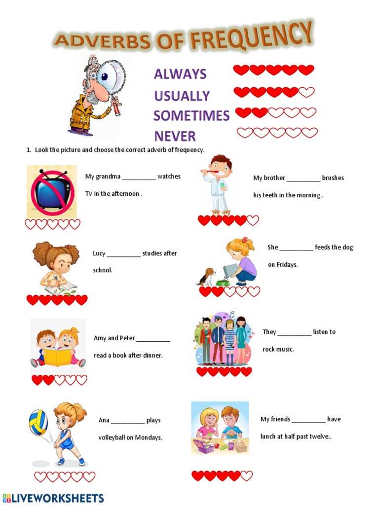 adverb of frequency worksheet