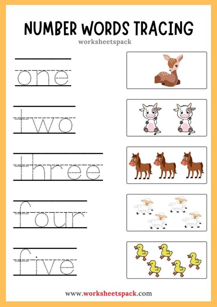 trace words worksheet