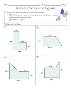 area irregular shapes worksheet