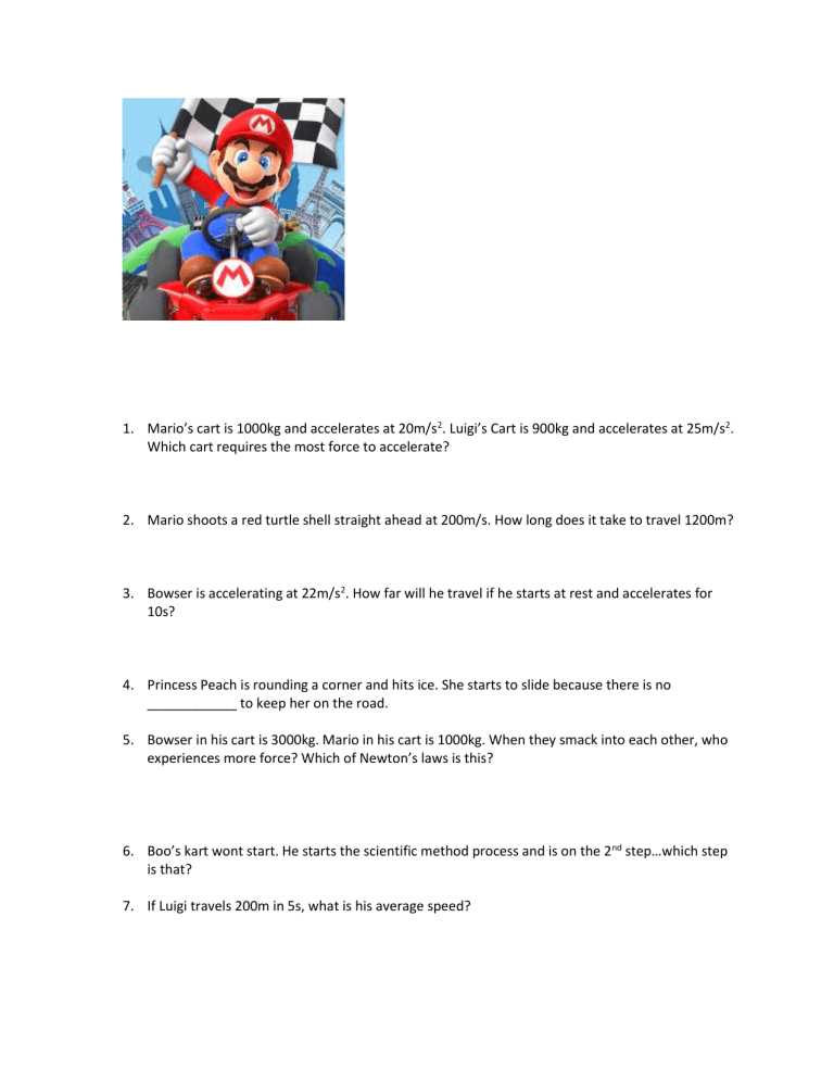 mario worksheets