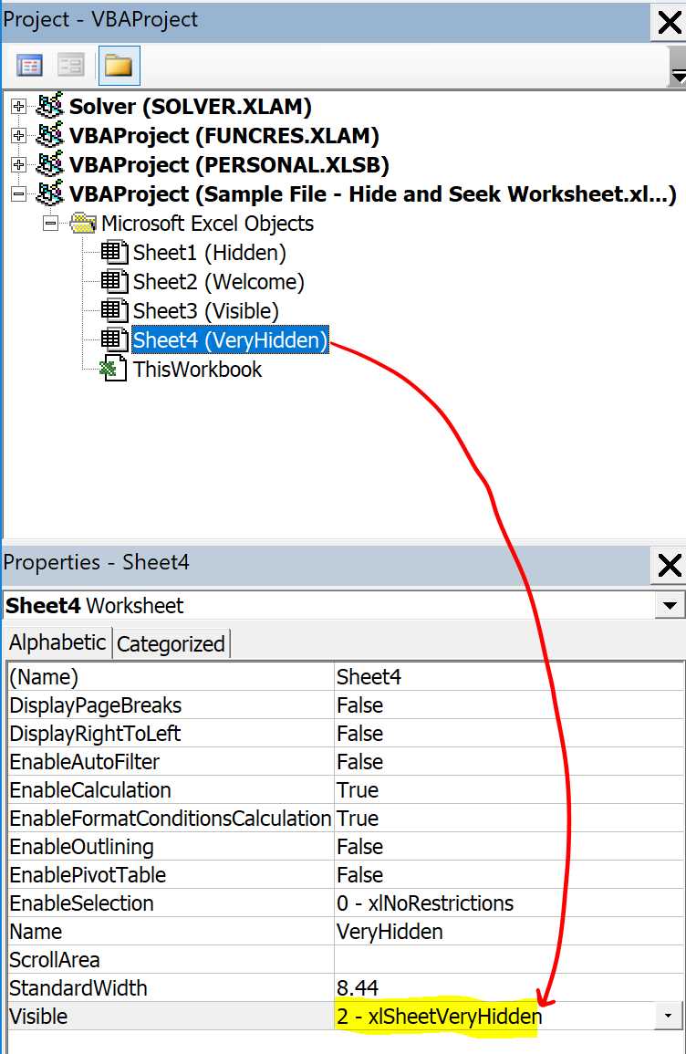 excel show hidden worksheets