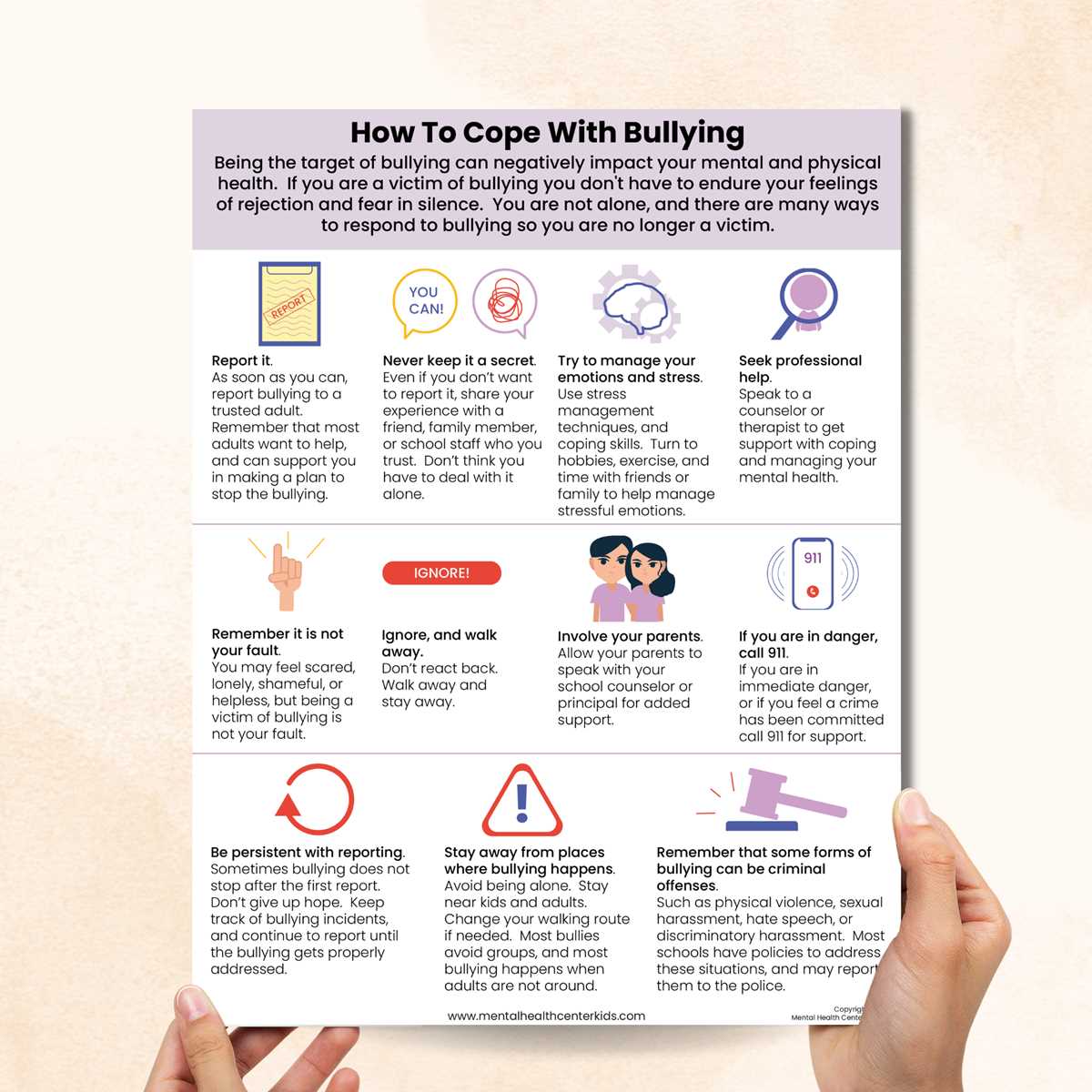 cbt worksheets for bullying