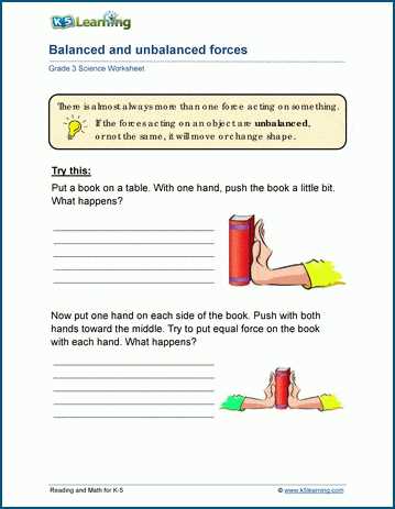balanced unbalanced forces worksheet