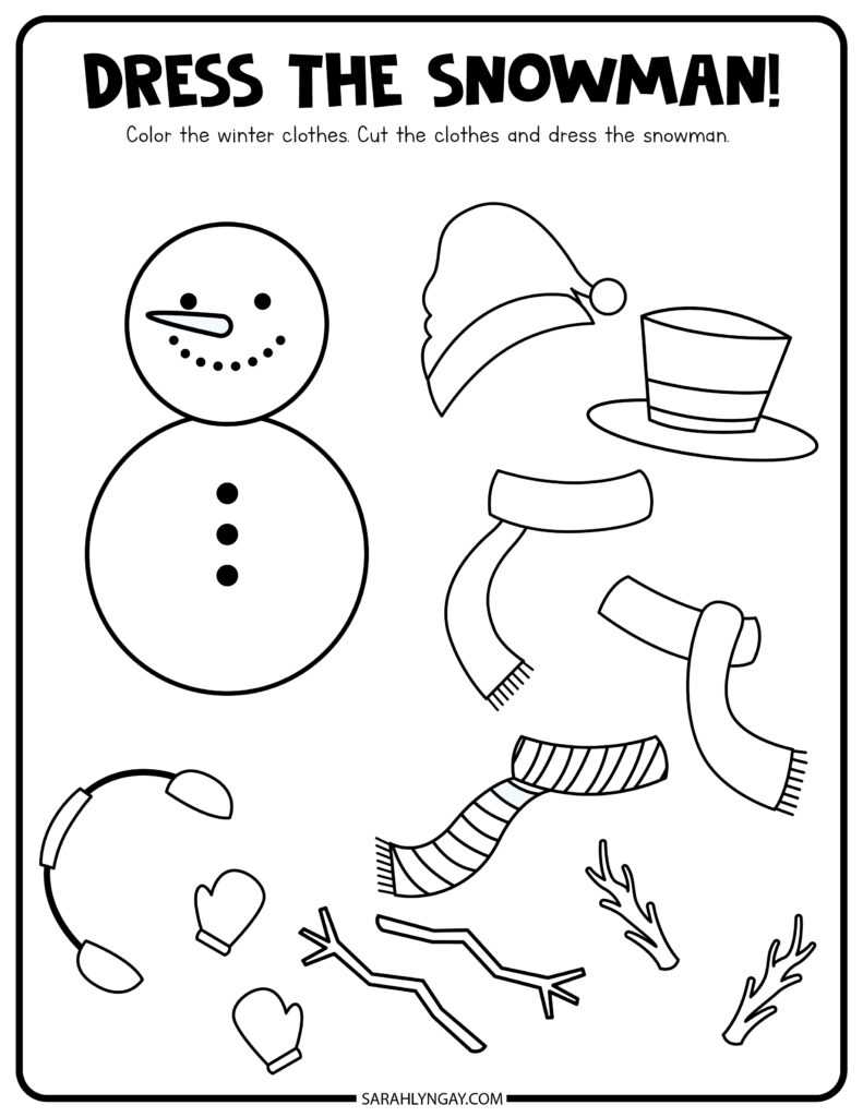 winter worksheet activities
