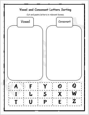 vowel or consonant worksheet