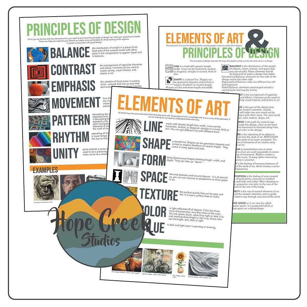 principles of design worksheet