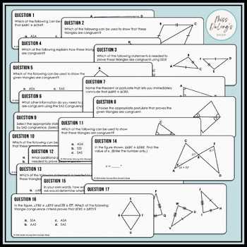asa triangle congruence worksheet