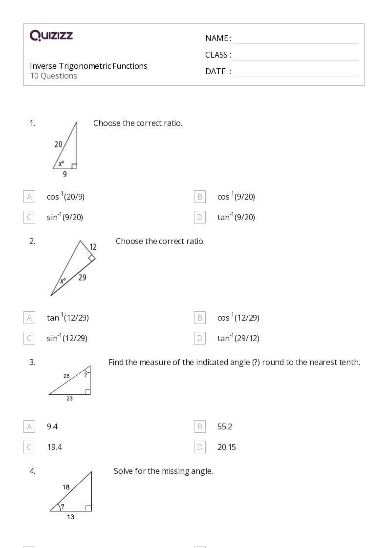 inverse worksheet algebra 2