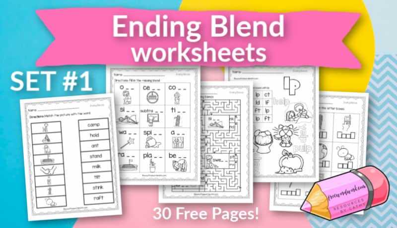 final consonant blend worksheet