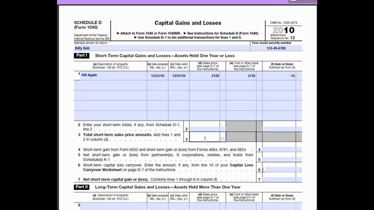 capital loss carry over worksheet