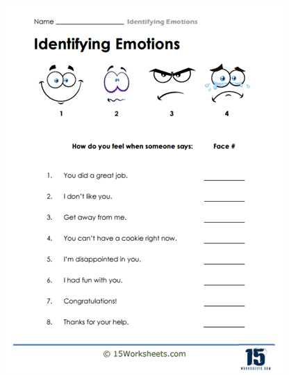 emotional awareness worksheets