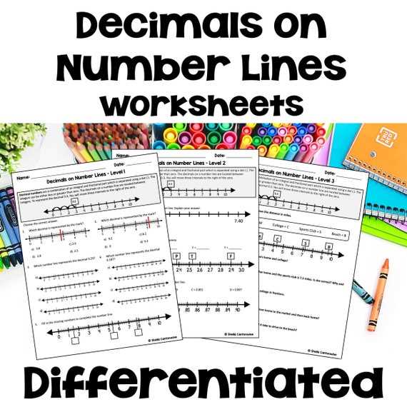 decimal on a number line worksheet