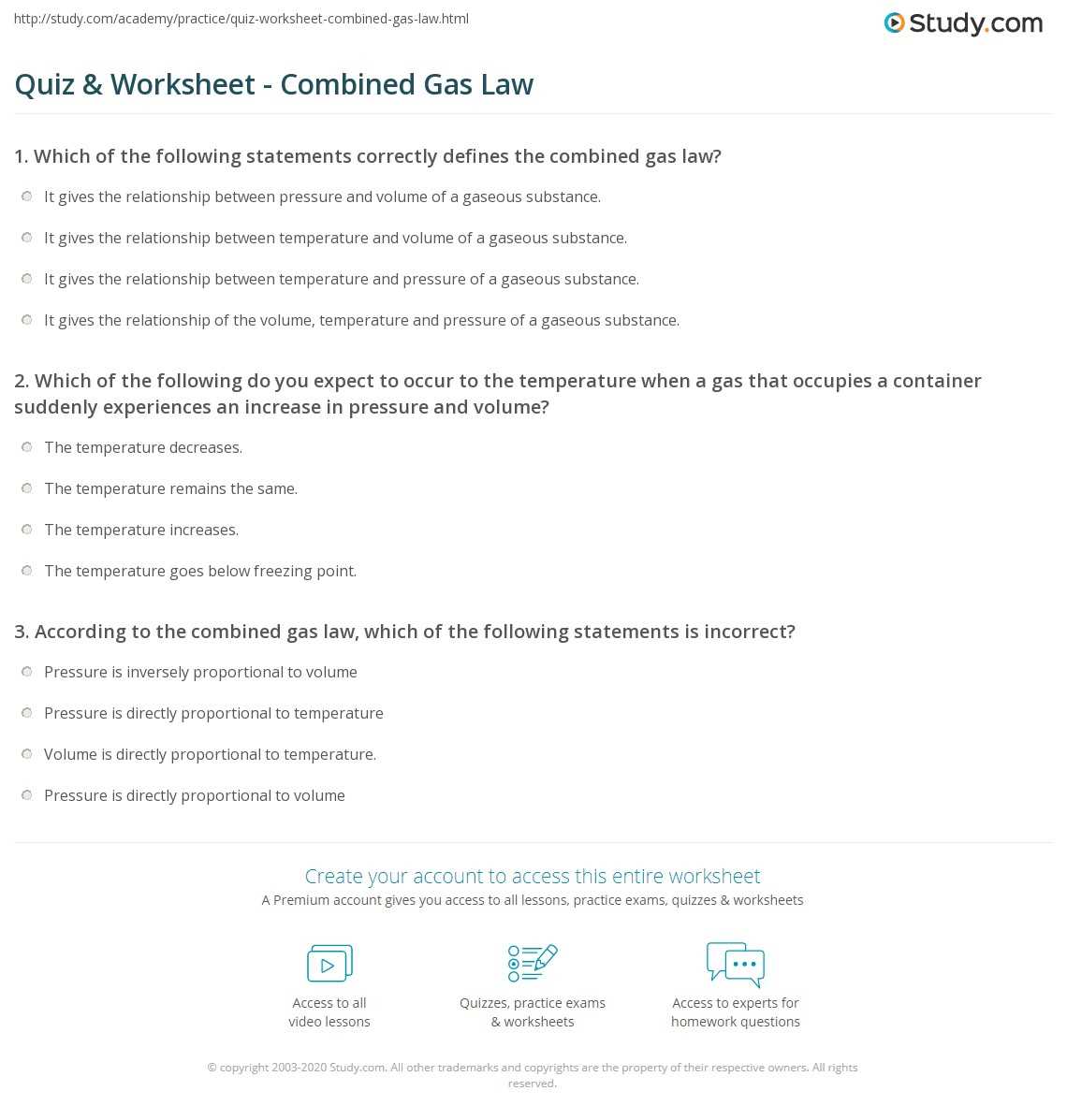 combined gas law worksheet 3 combined gas law worksheet 3