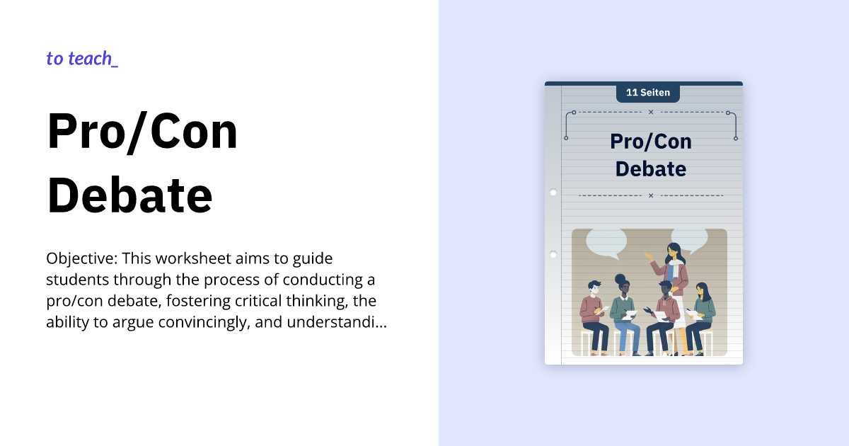 pro con worksheet
