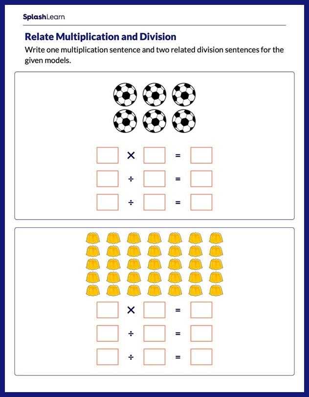 division worksheets using arrays