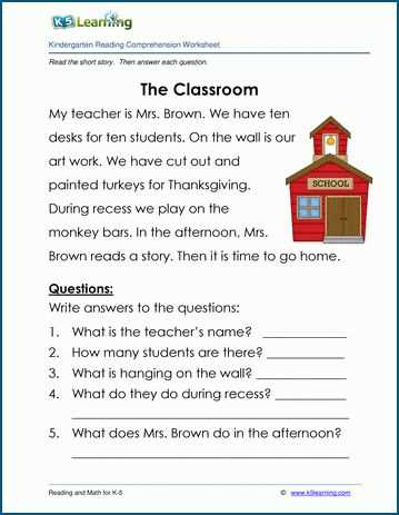 5k learning reading worksheets