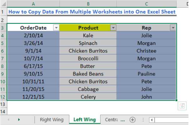 how do you combine multiple excel worksheets into one