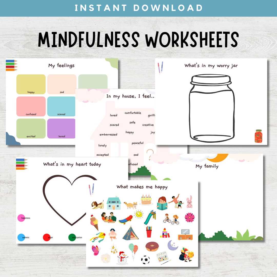 mindfulness worksheets for kids