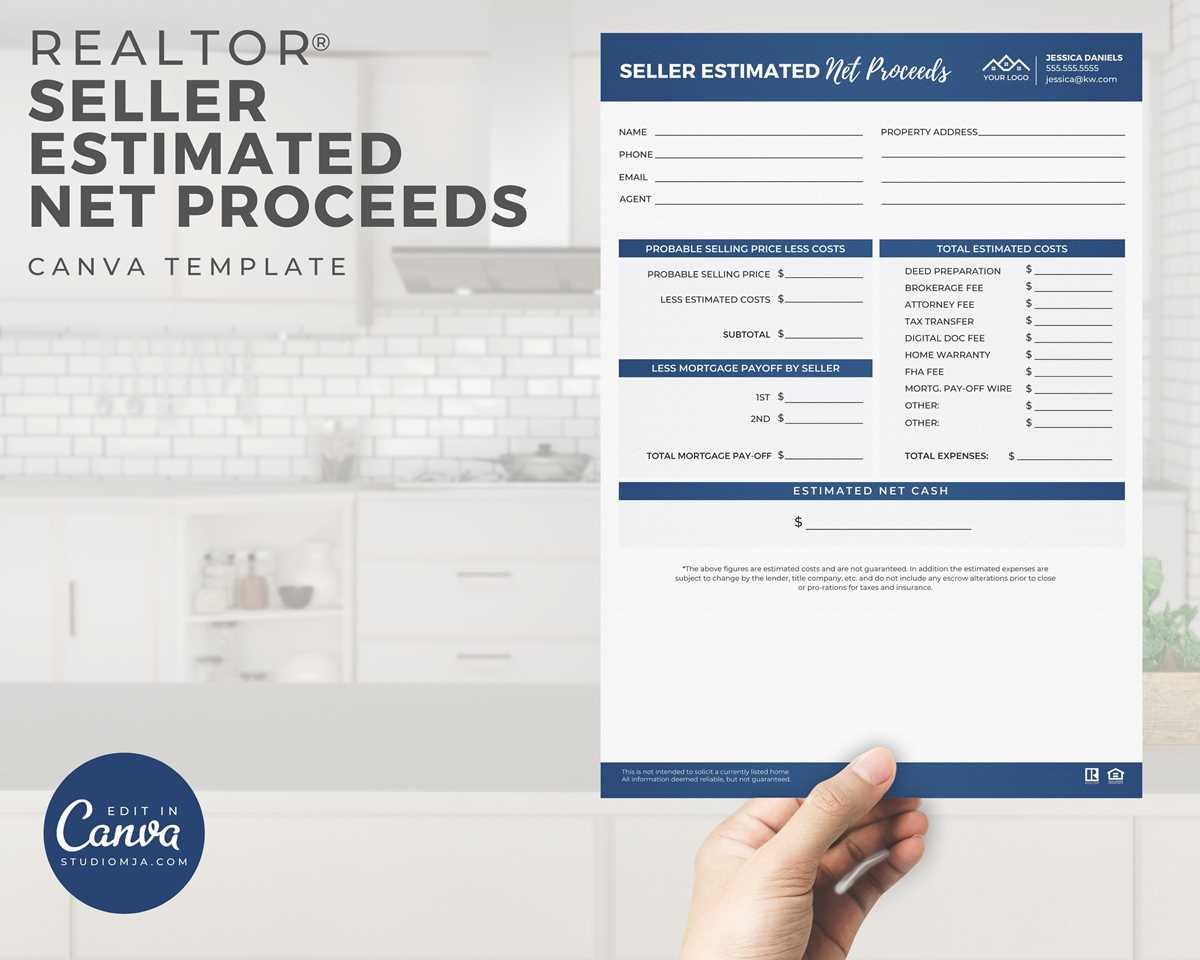 net to seller worksheet
