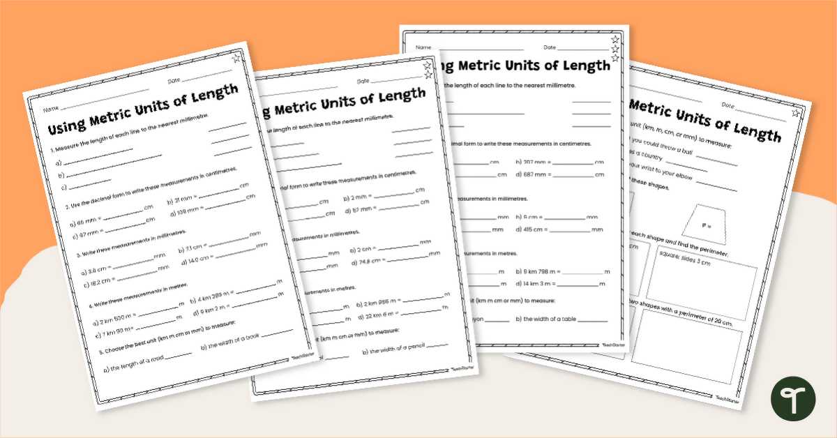 converting metric system worksheet