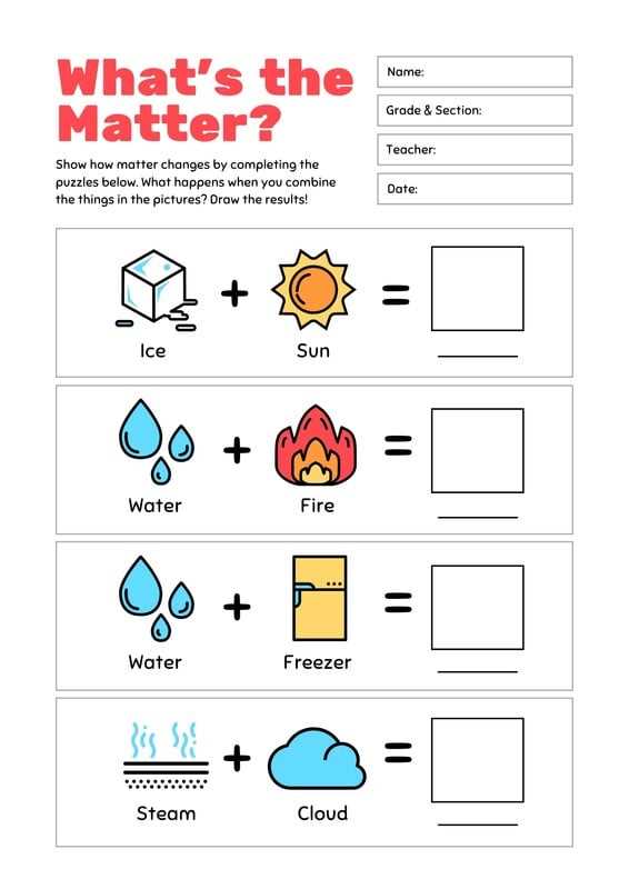 science worksheets