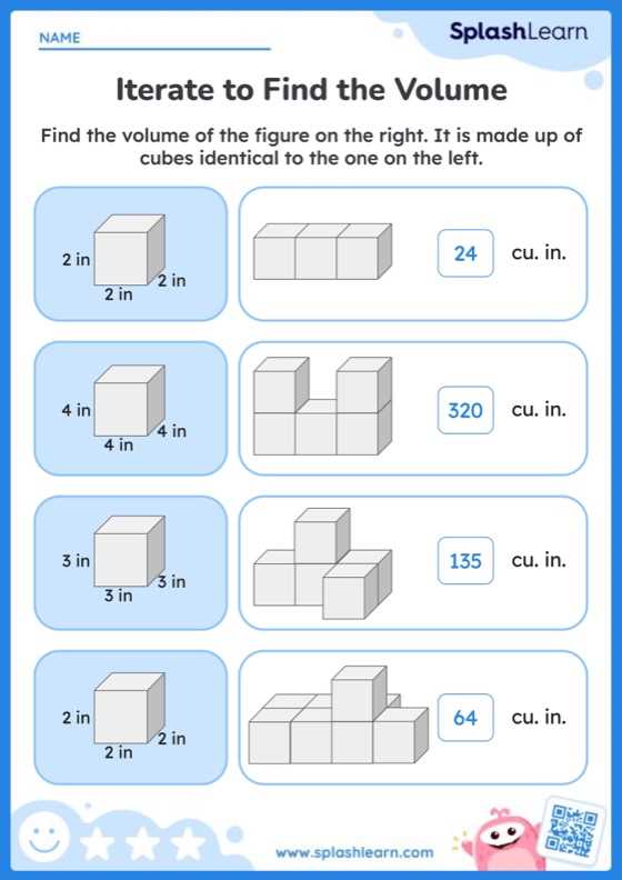 volume worksheet