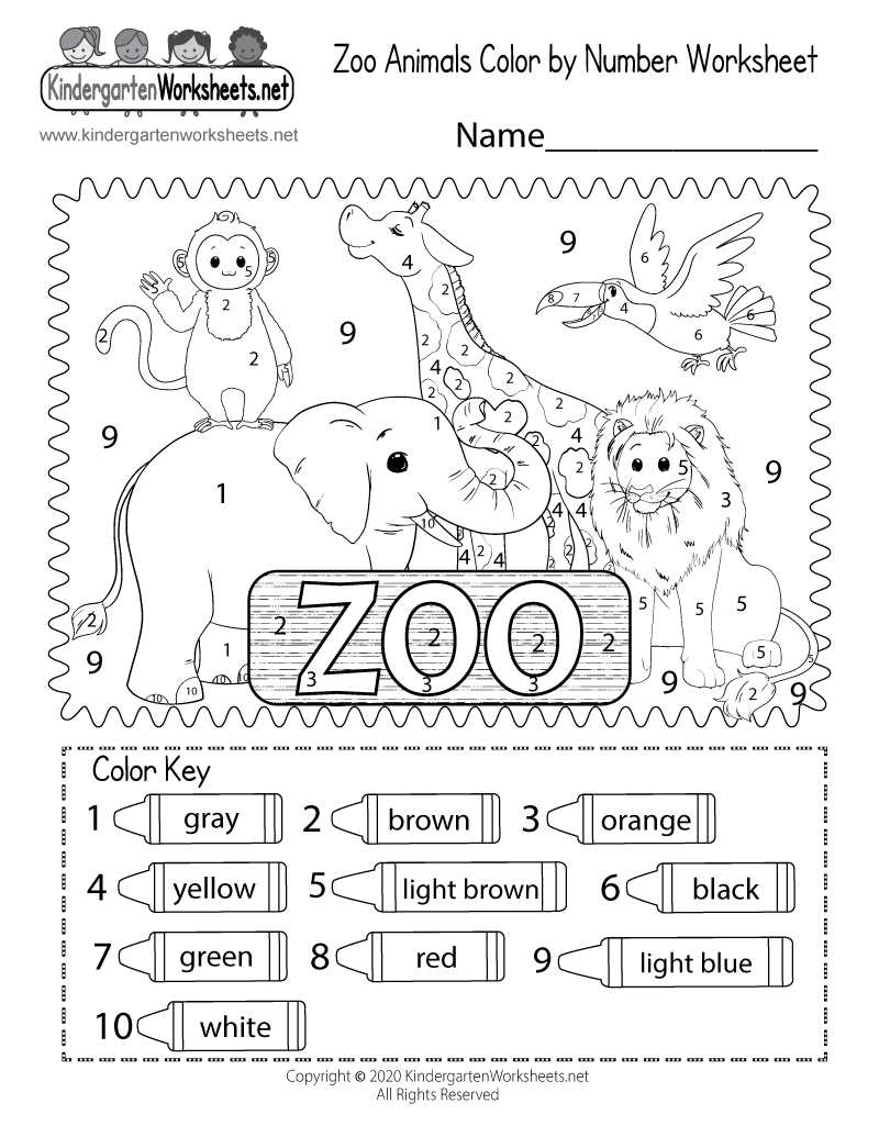 zoo animals worksheet