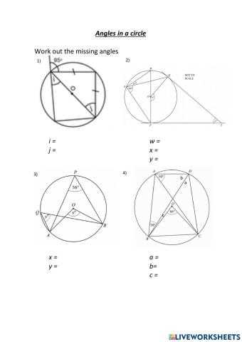 angles circles velocity worksheet