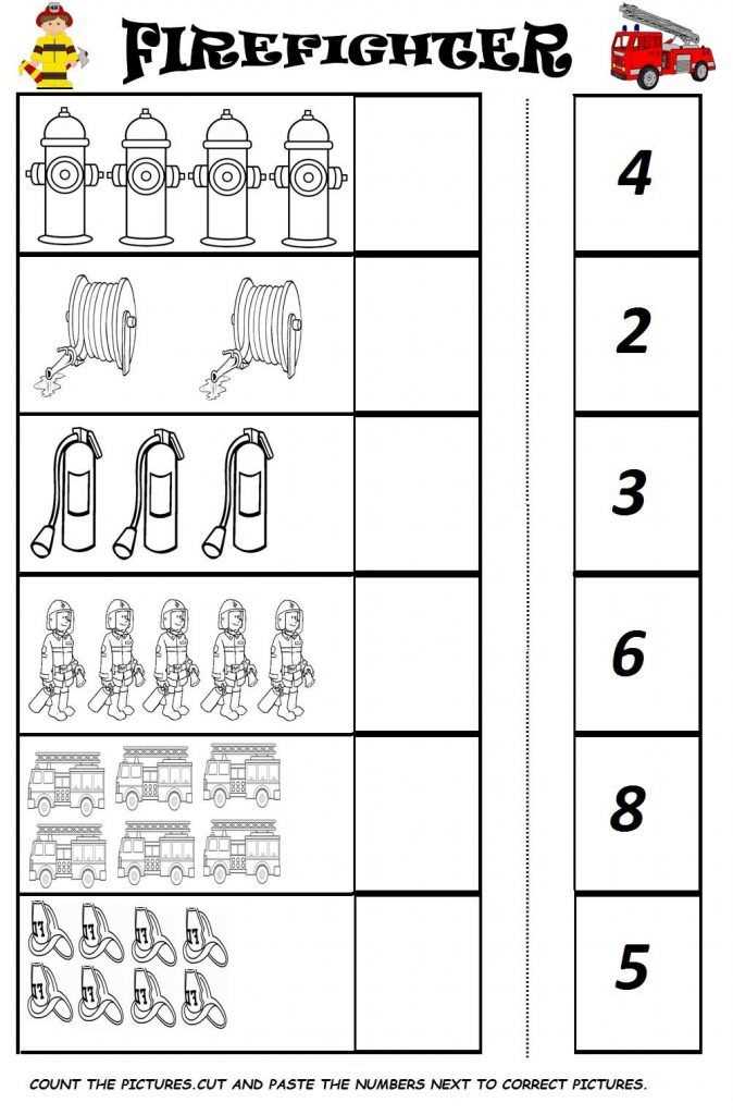 kindergarten firefighter worksheet