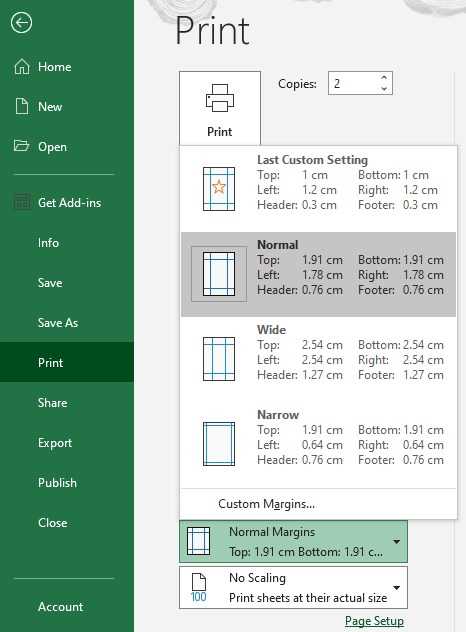 print selected worksheets in excel