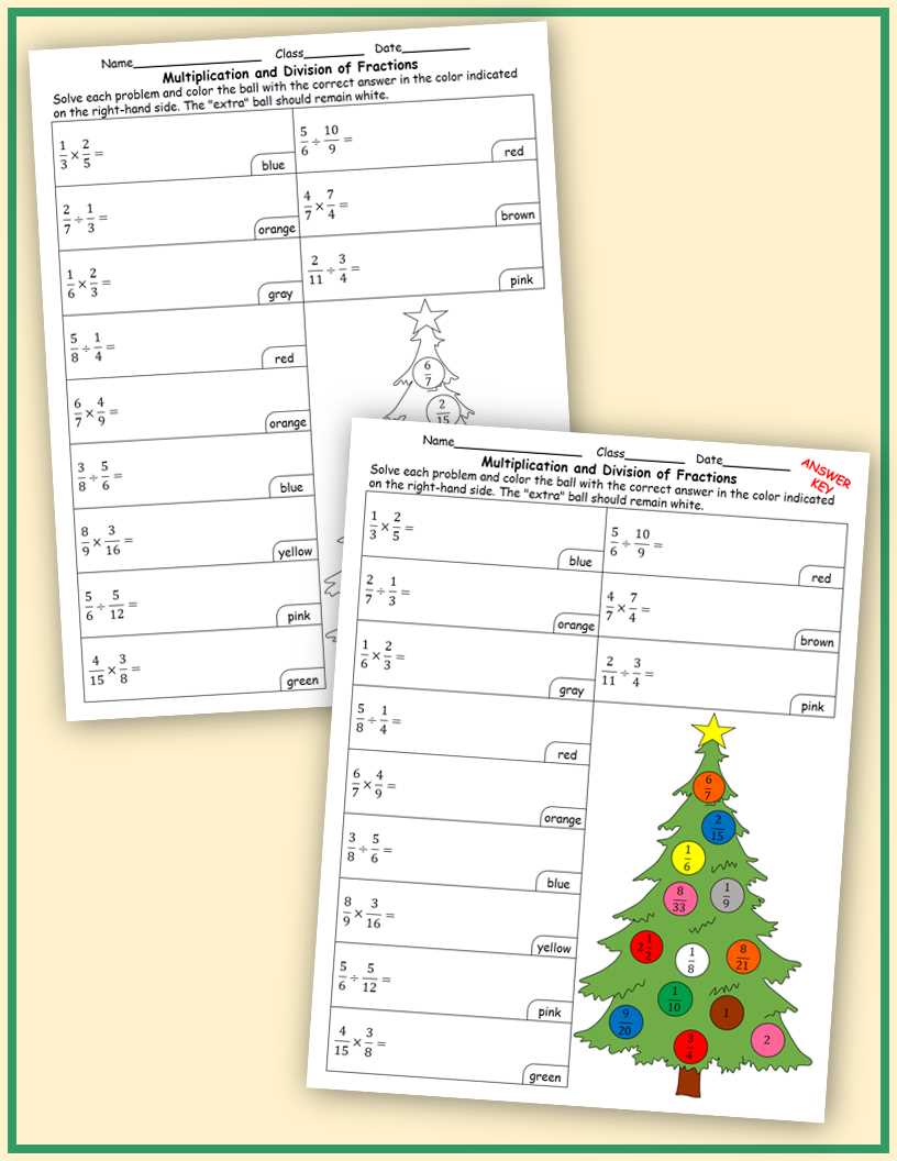 christmas division worksheets