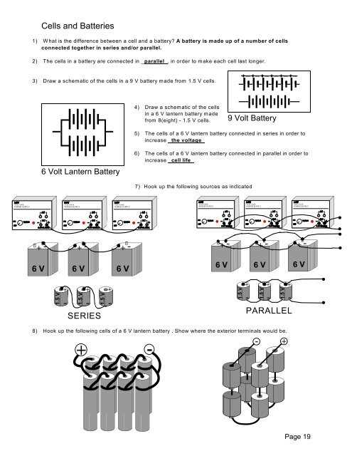 batteries how does a battery voltaic cell work worksheet