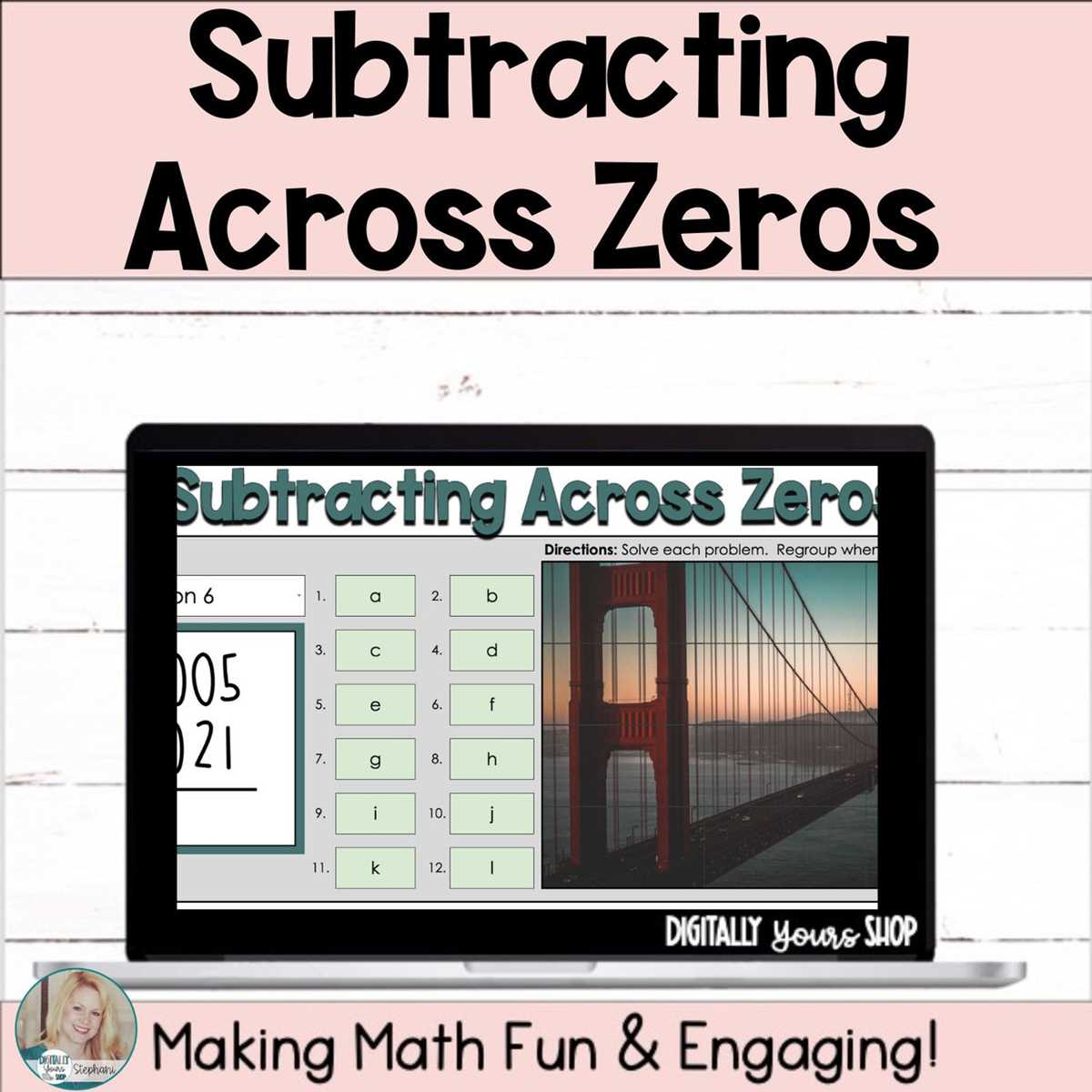 subtracting across zeros worksheet