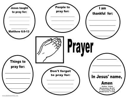 two way prayer worksheet