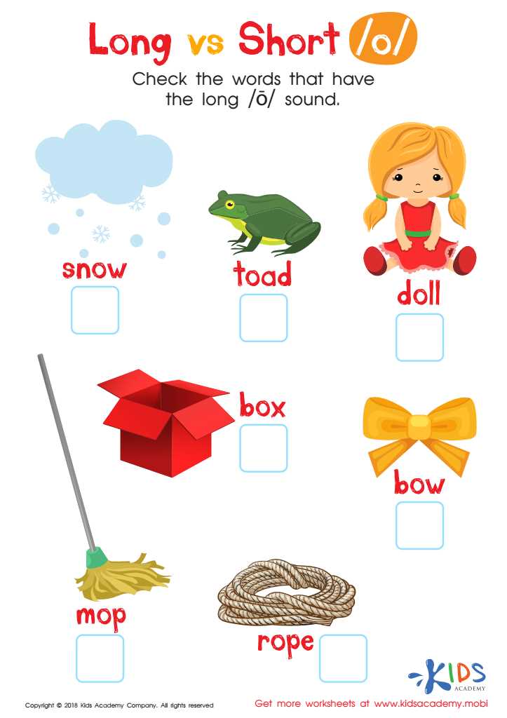 short and long o worksheets short and long o worksheets