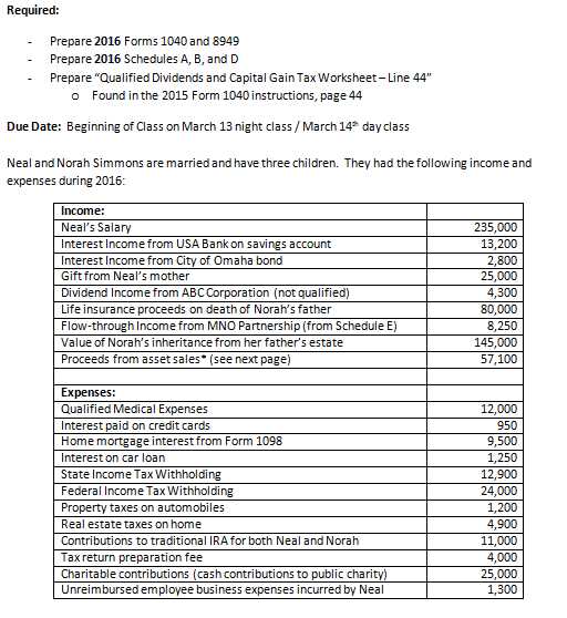 dividend and capital gain worksheet