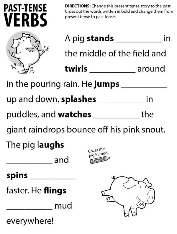 esl past tense worksheet