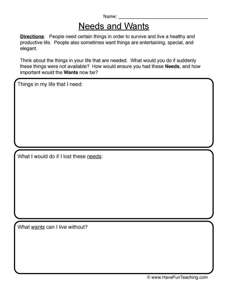 relationship needs and wants worksheet