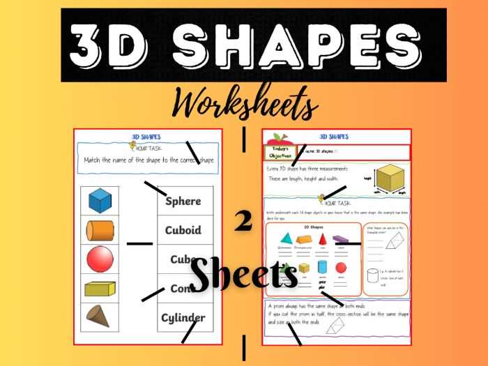 cross sections of 3d shapes worksheets