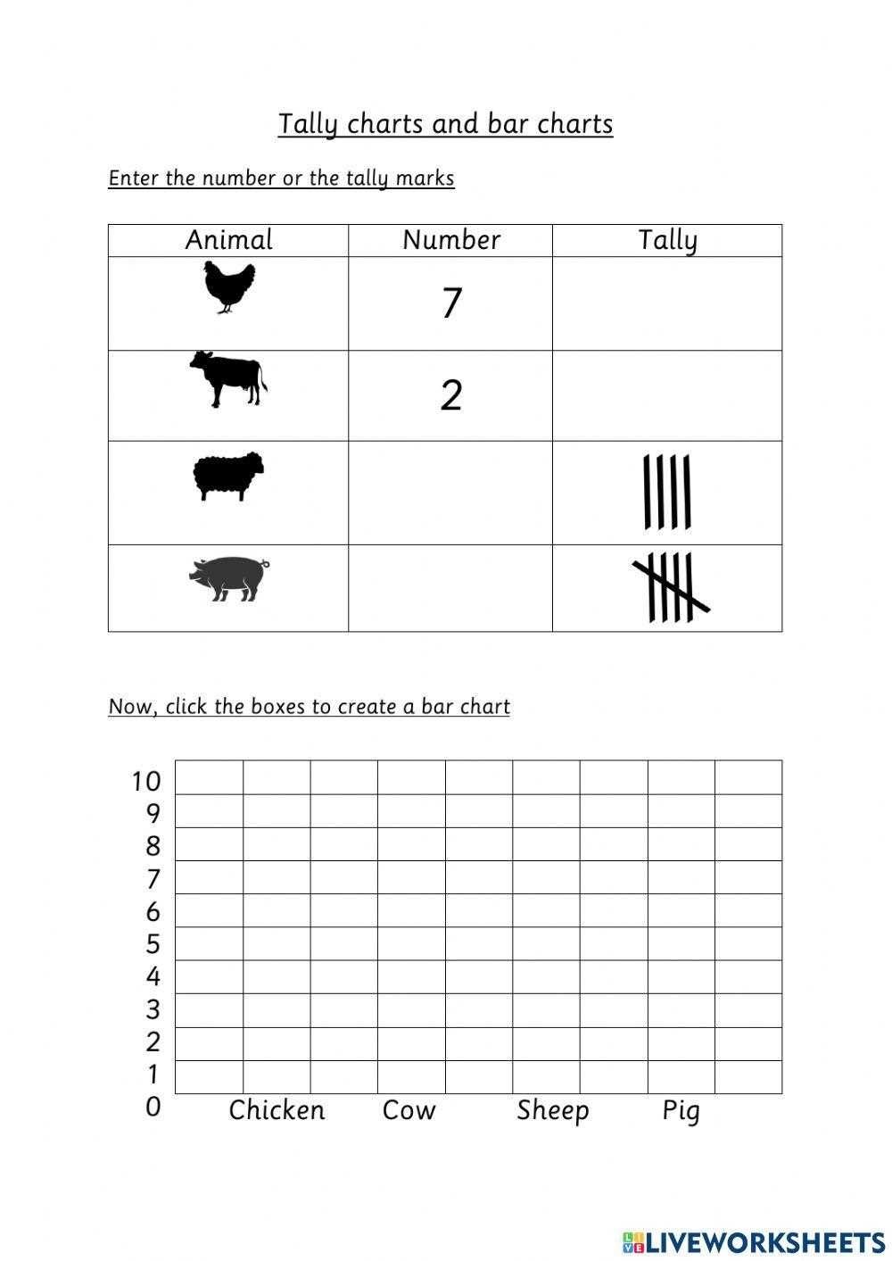 create bar graph worksheet